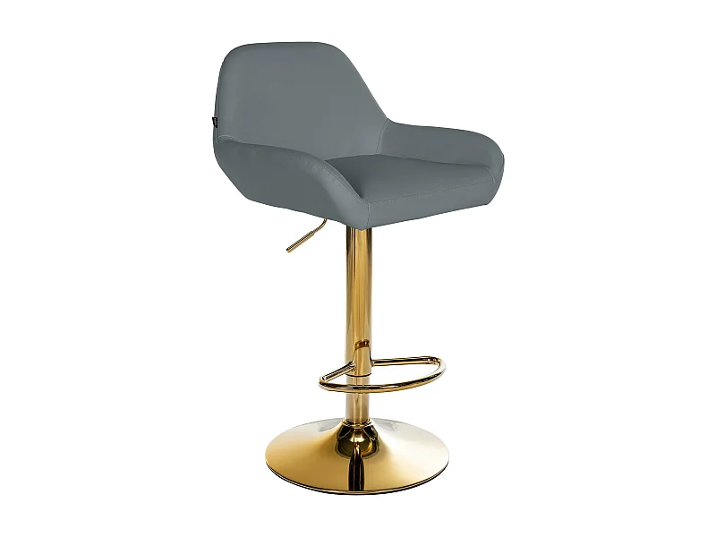 Tabouret de bar - Similicuir - Gris - Braga