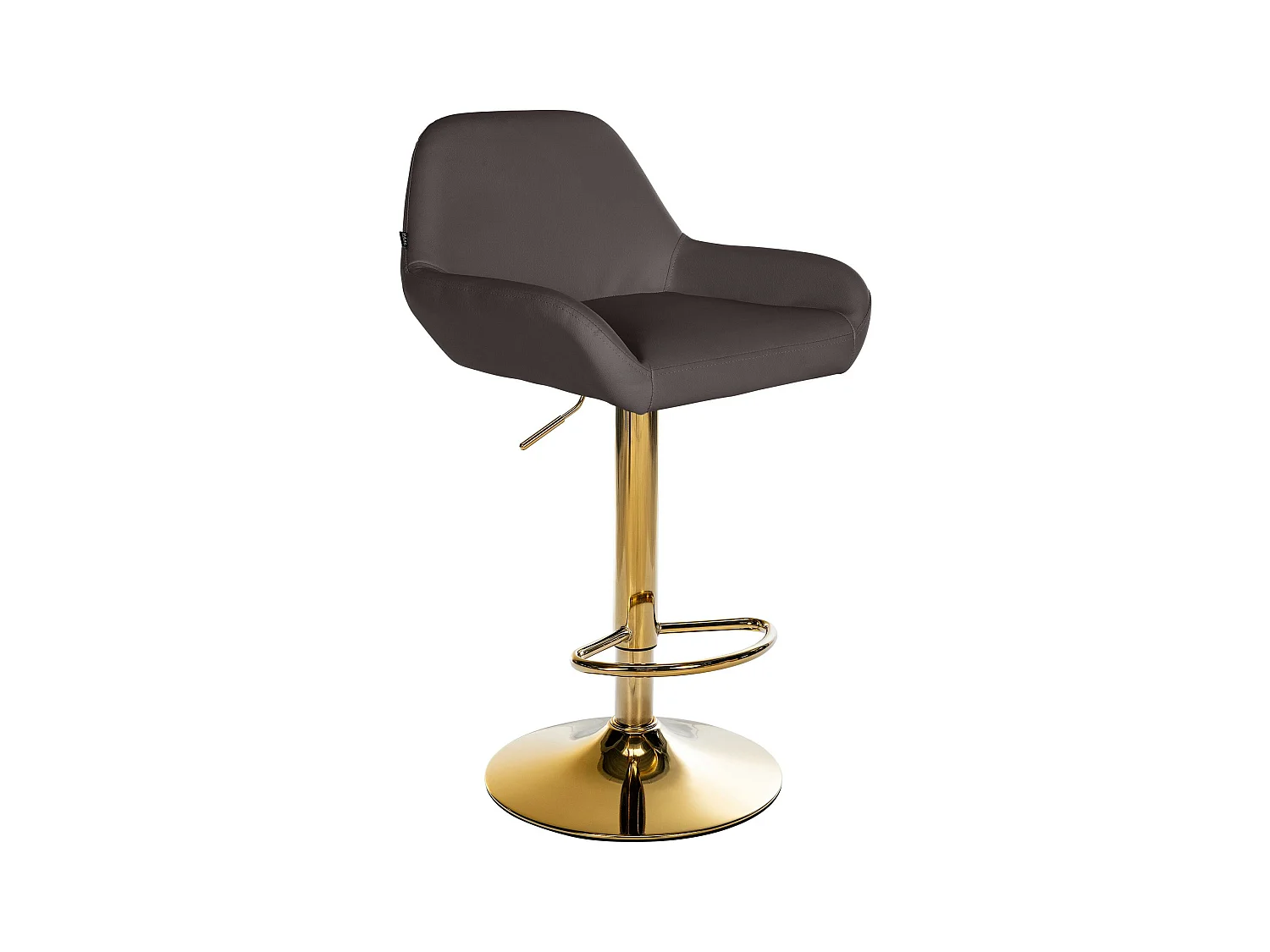Tabouret de bar - Similicuir - Marron - Braga