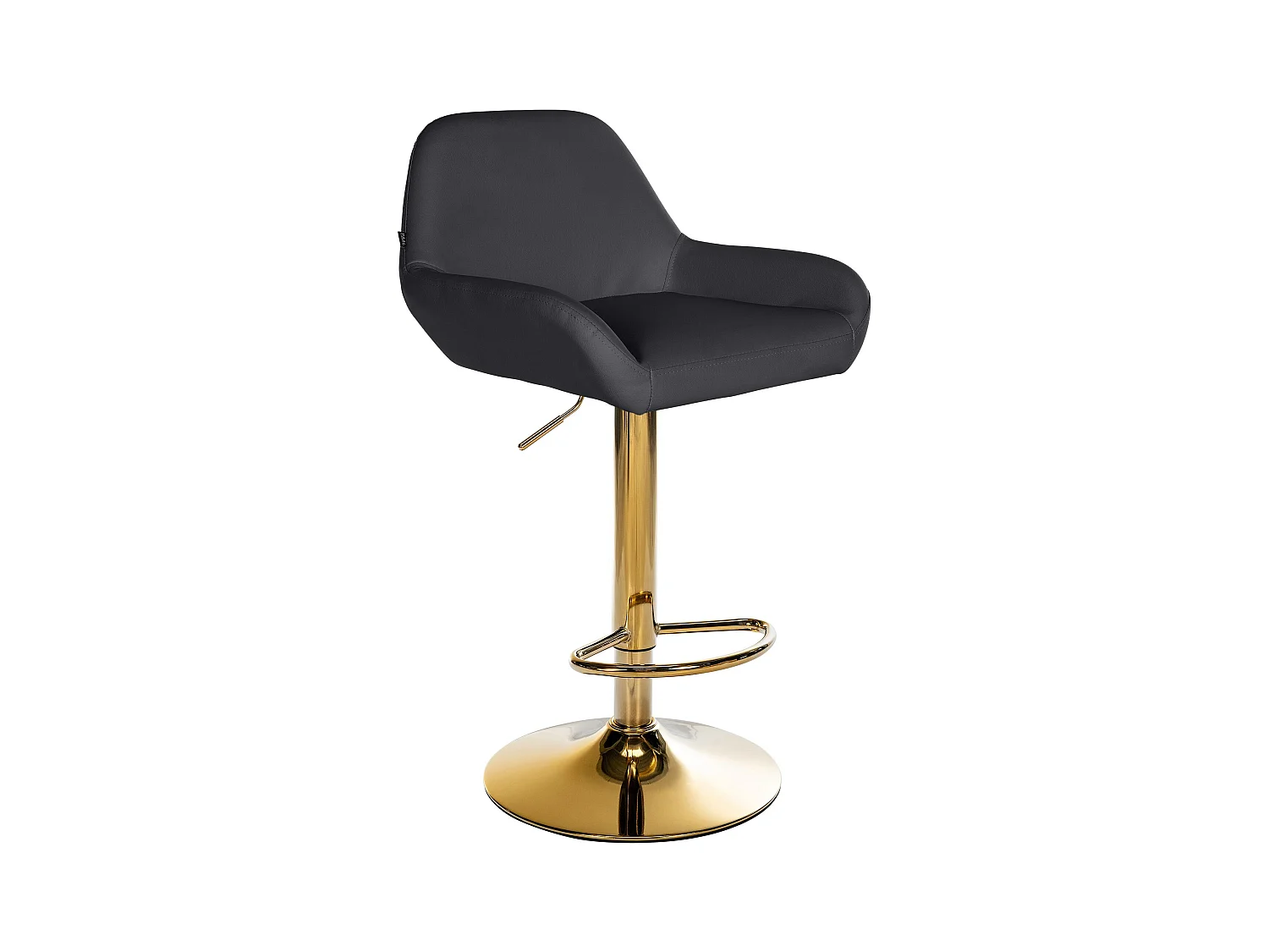 Tabouret de bar - Similicuir - Noir - Braga