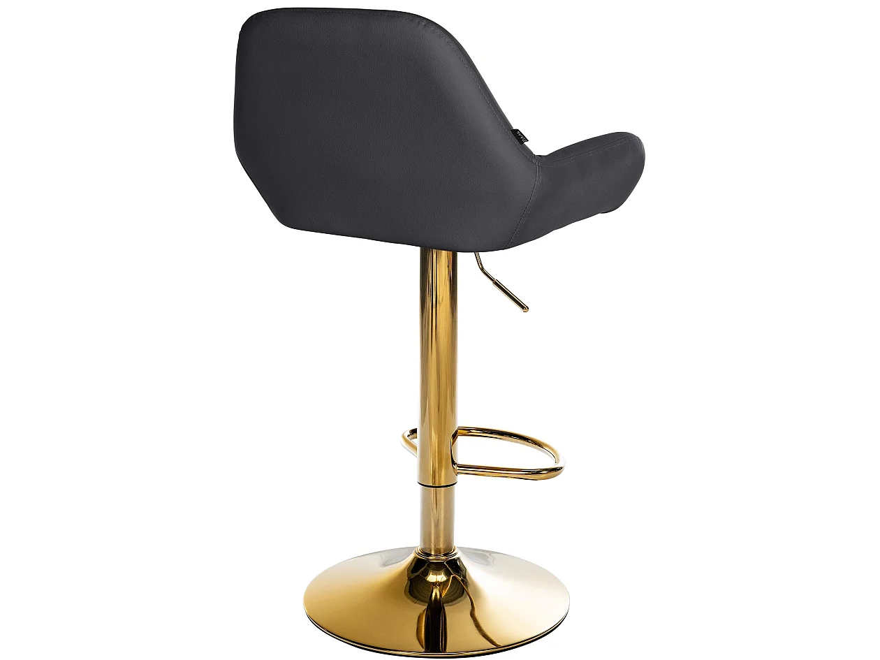 Tabouret de bar - Similicuir - Noir - Braga
