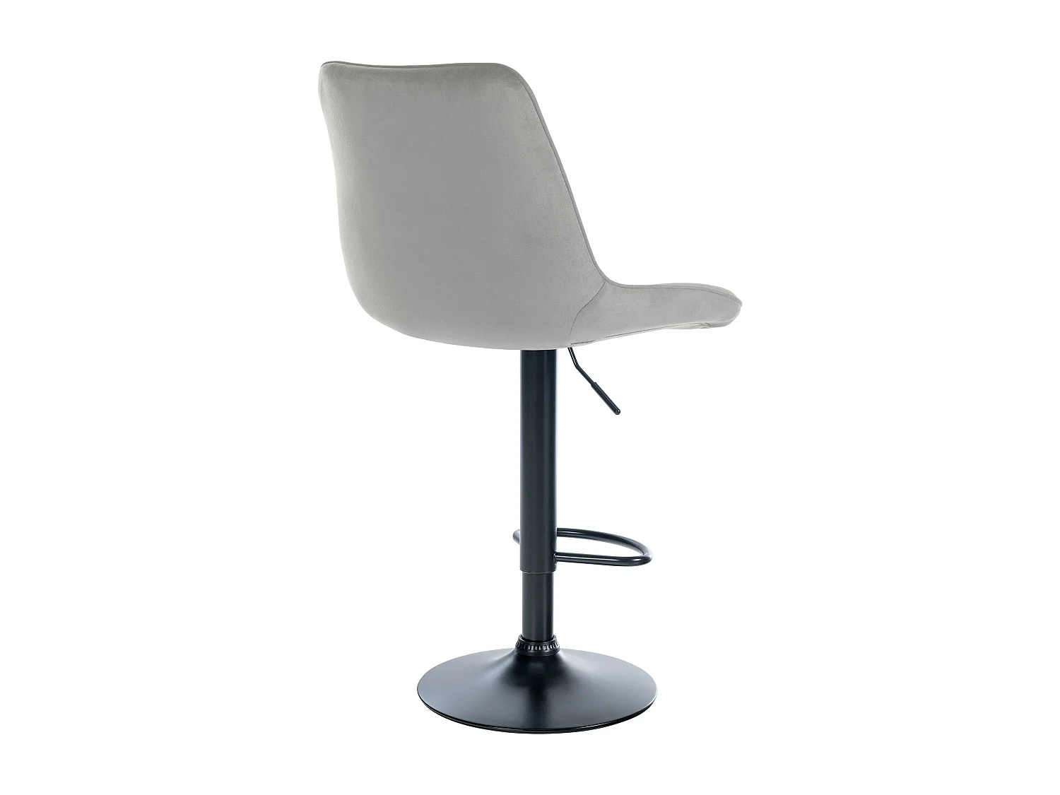 Lot de 2  Tabouret de bar - Velours - Gris - Toni