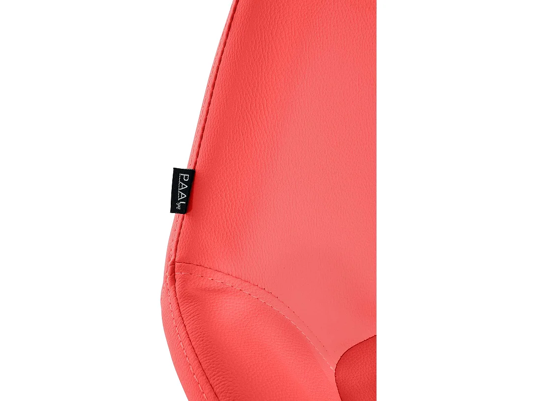 Tabouret de bar - Similicuir & Blanc - Rouge - Braga