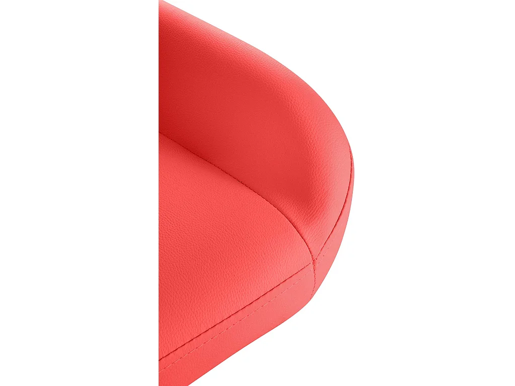 Tabouret de bar - Similicuir & Blanc - Rouge - Braga