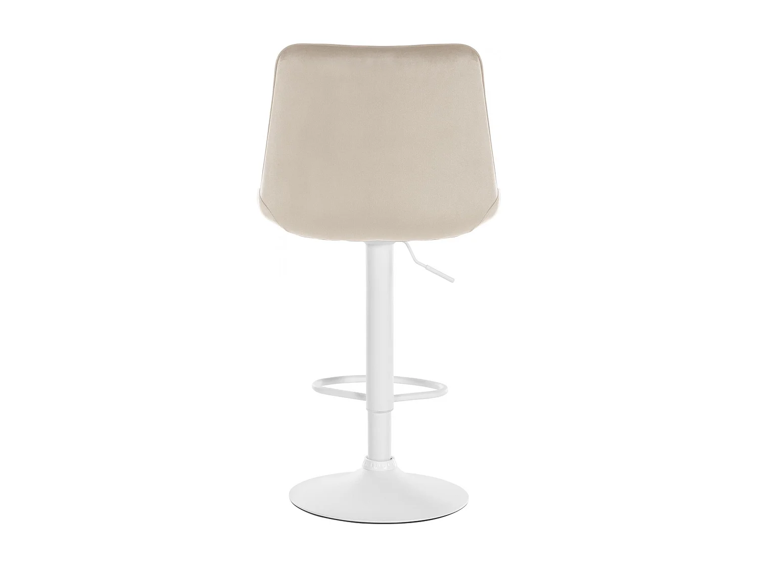 Lot de 2  Tabouret de bar - Velours - Crème - Toni