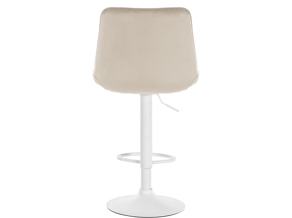 Lot de 2  Tabouret de bar - Velours - Crème - Toni