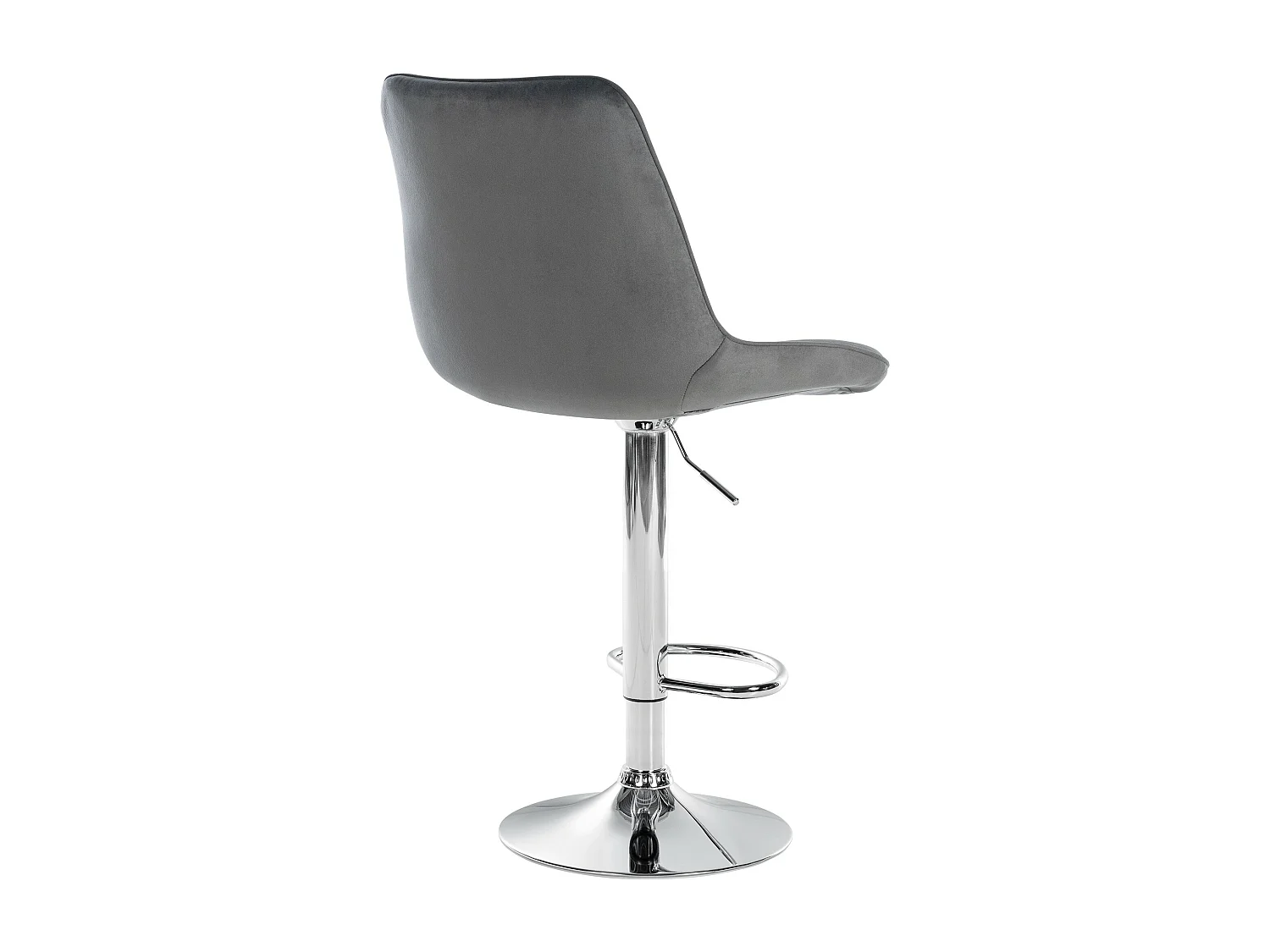 Lot de 2  Tabouret de bar - Velours - Gris foncé - Toni