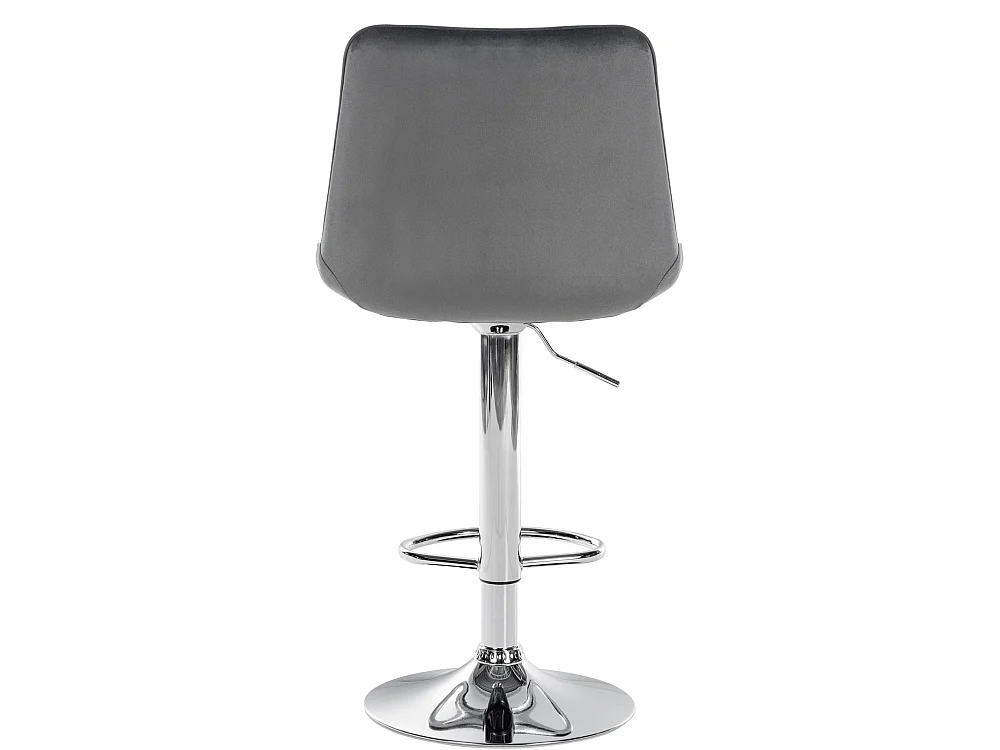 Lot de 2  Tabouret de bar - Velours - Gris foncé - Toni