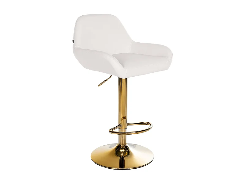 Tabouret de bar - Similicuir - Blanc - Braga