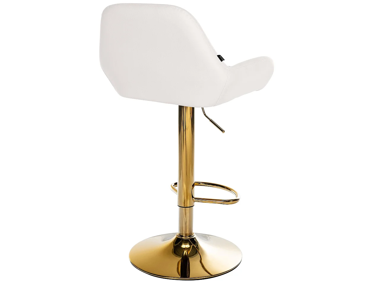 Tabouret de bar - Similicuir - Blanc - Braga