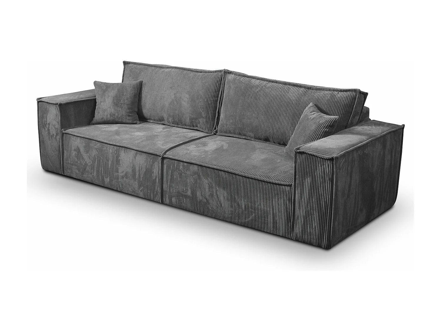 Schlafsofa mit Bettkasten MILLE Grau Anthrazit