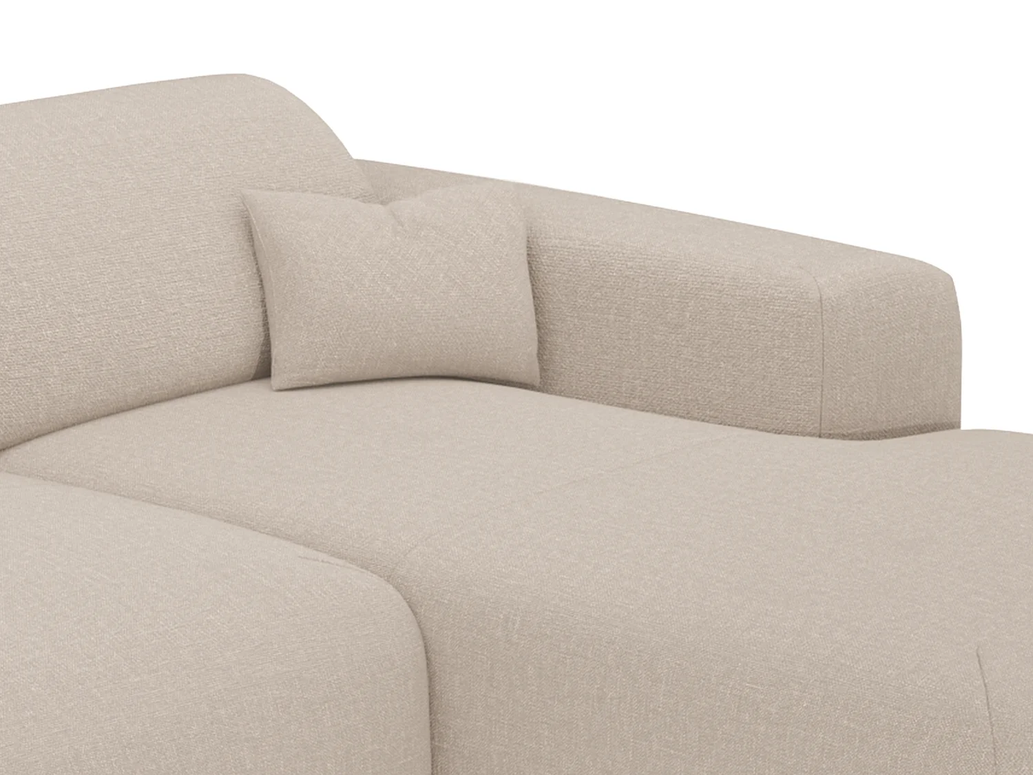 Grande divano letto angolo a destra in Tessuto chiné Beige - POGNI della Maison Céphy