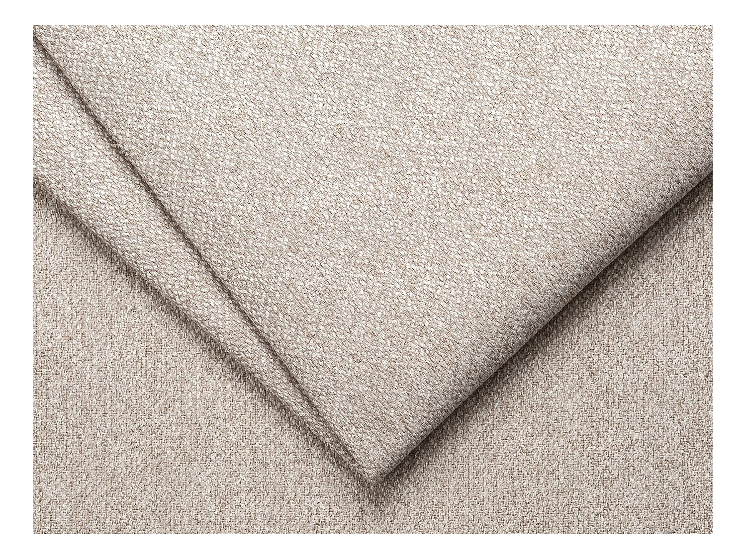 Großes Ecksofa mit Schlaffunktion - Ecke rechts - melierter Stoff - Beige - POGNI von Maison Céphy
