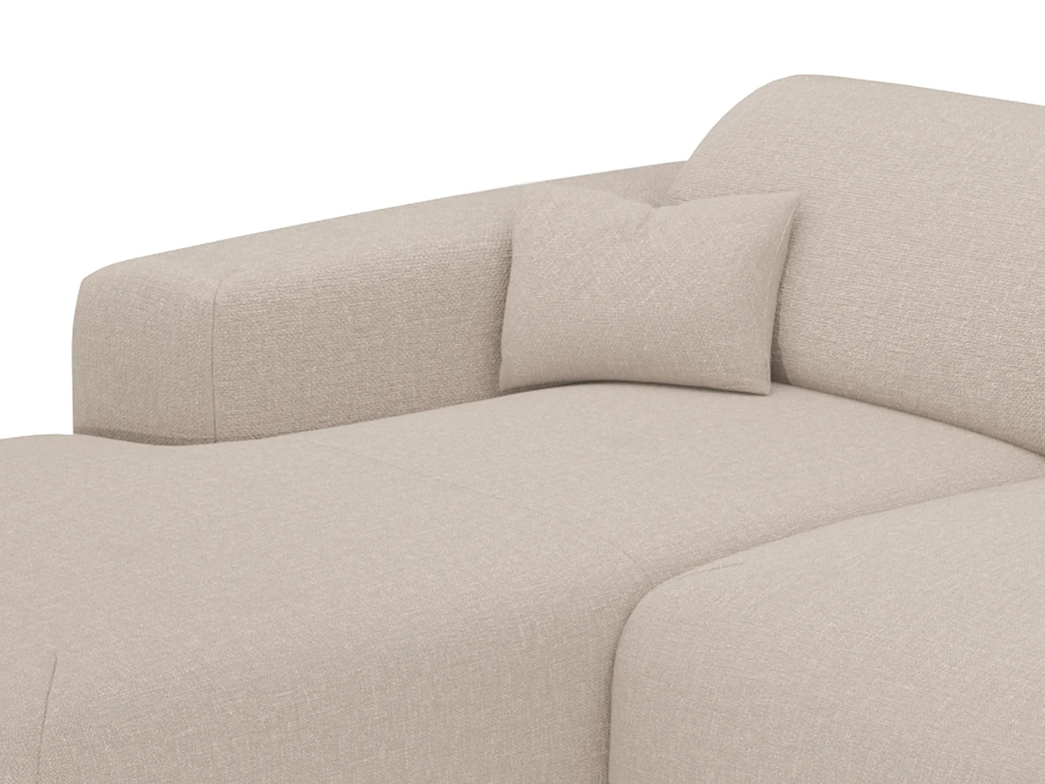 Grande divano letto angolo a sinistra in Tessuto chiné Beige - POGNI della Maison Céphy