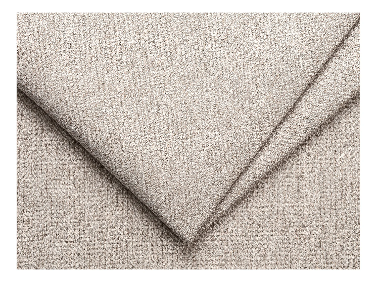 Großes Ecksofa mit Schlaffunktion - Ecke links - melierter Stoff - Beige - POGNI von Maison Céphy