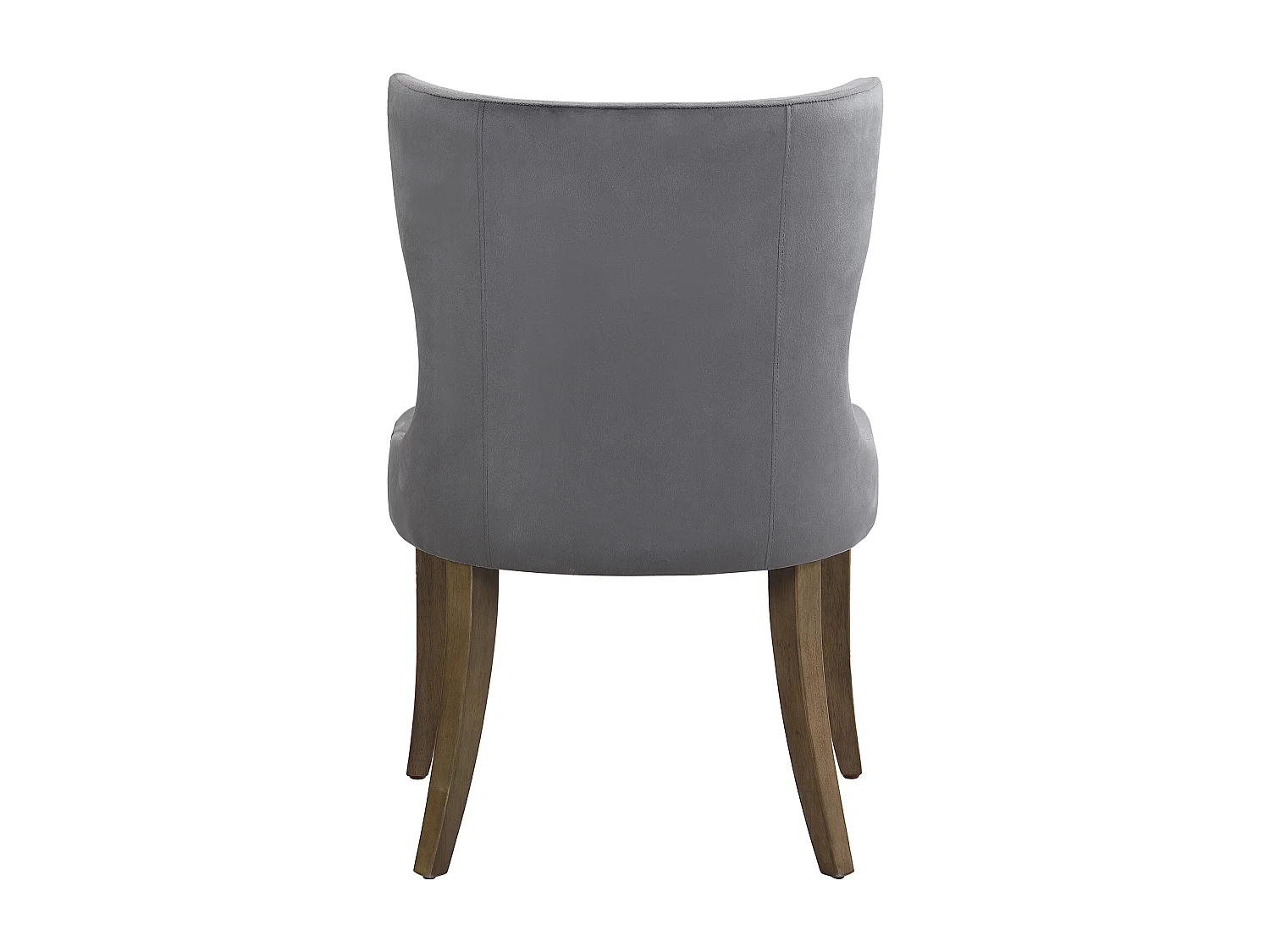 Lot de 2 Chaises de Salle à Manger en Velours avec Pieds en Bois Massif,Cuisine et Chambre avec Coussin Épais et Pieds Réglables (Gris)