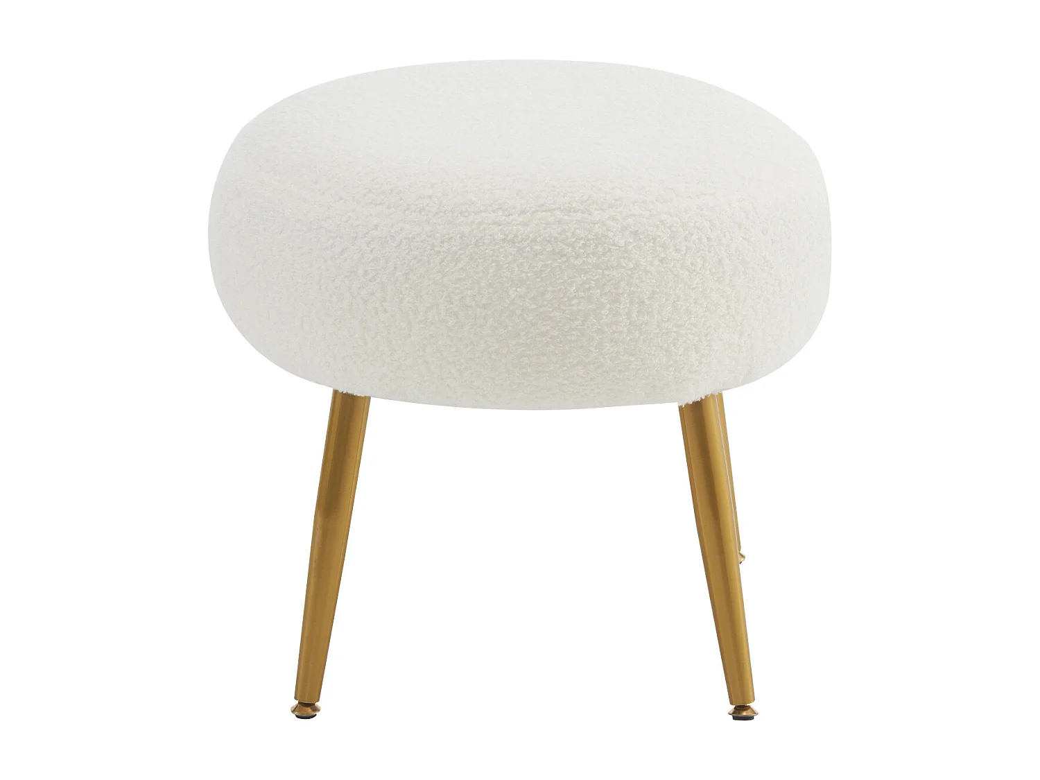 Chaise Longue Blanche avec Pouf, 69 cm Largeur de Siège, Coussin Épais de 17 cm, Repose-Pieds Réglable, 100 kg Charge Maximale