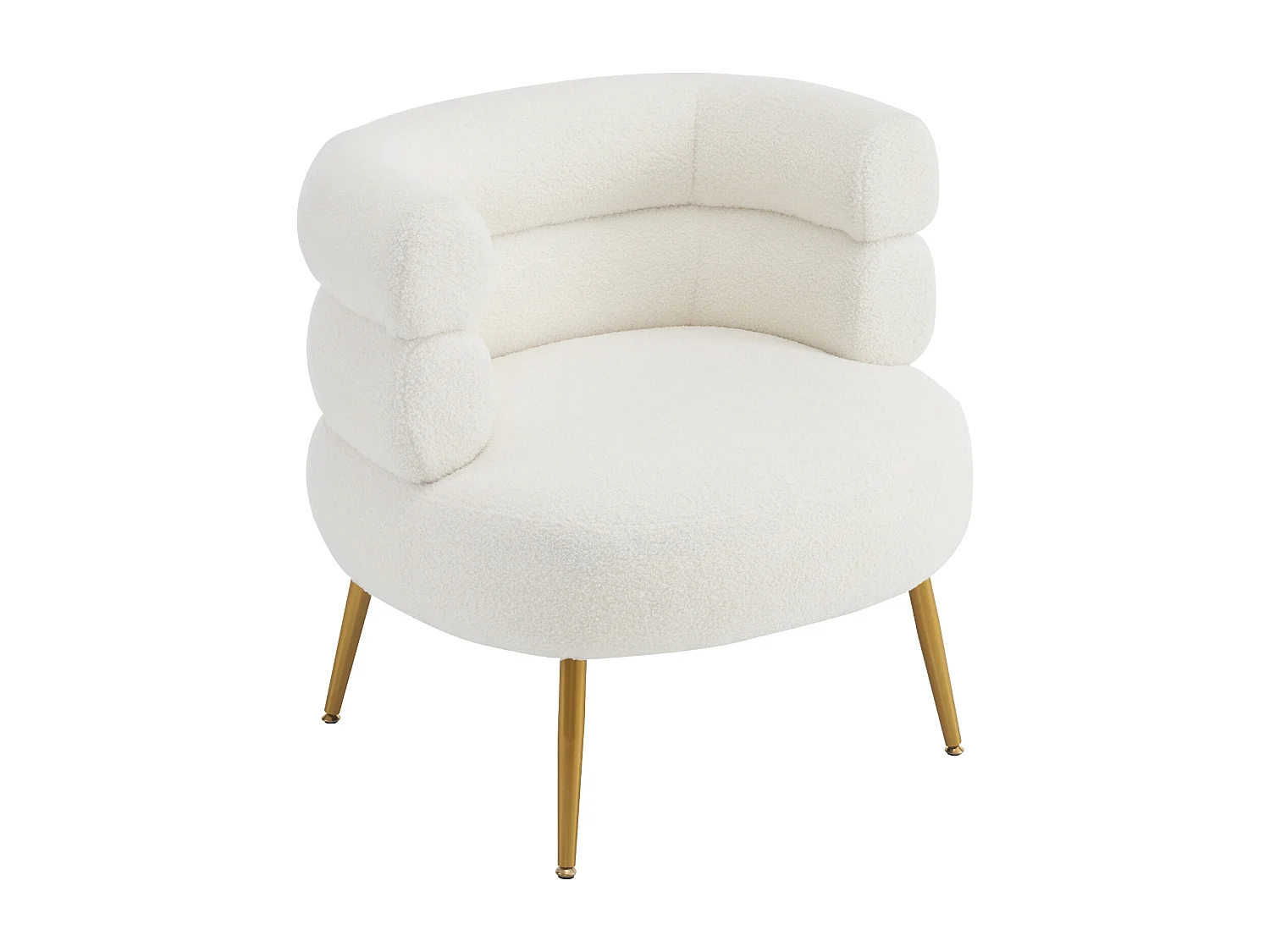 Chaise Longue Blanche avec Pouf, 69 cm Largeur de Siège, Coussin Épais de 17 cm, Repose-Pieds Réglable, 100 kg Charge Maximale