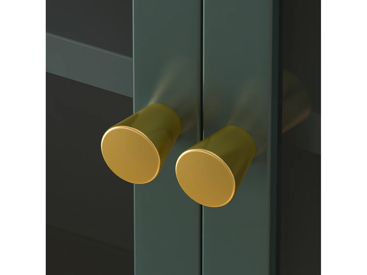 Armoire Murale à 4 Portes en Verre de 120 CM, Design Moderne, Montée au Mur, Idéale pour Cuisine, Salon, Salle de Bain (Vert Foncé)