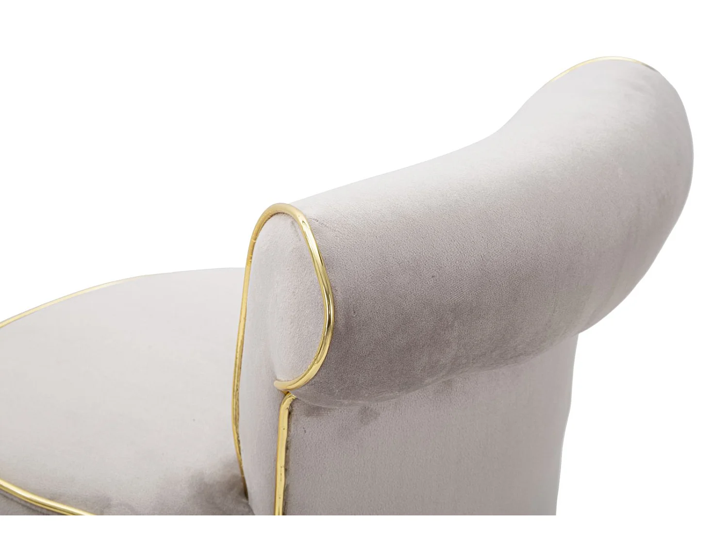 Tabouret de Bar en Velours "Luxy" 96cm Gris