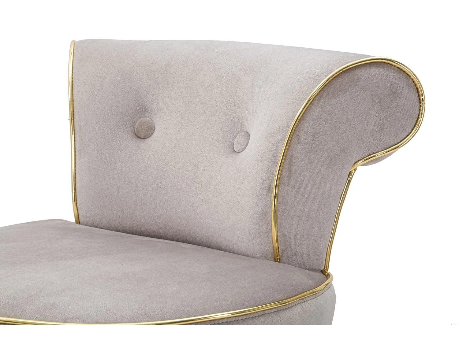 Tabouret de Bar en Velours "Luxy" 96cm Gri