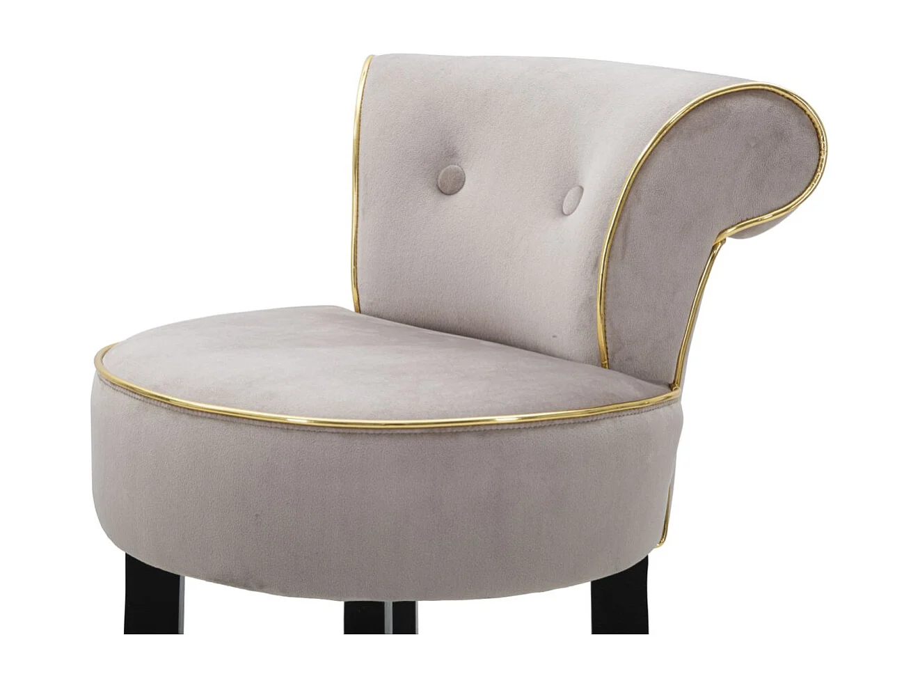 Tabouret de Bar en Velours "Luxy" 96cm Gris