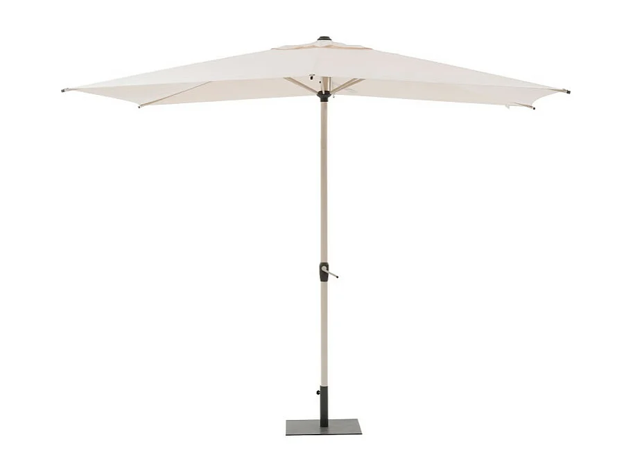 Parasol mat central 2x3 m Loompa argile / blé Hespéride