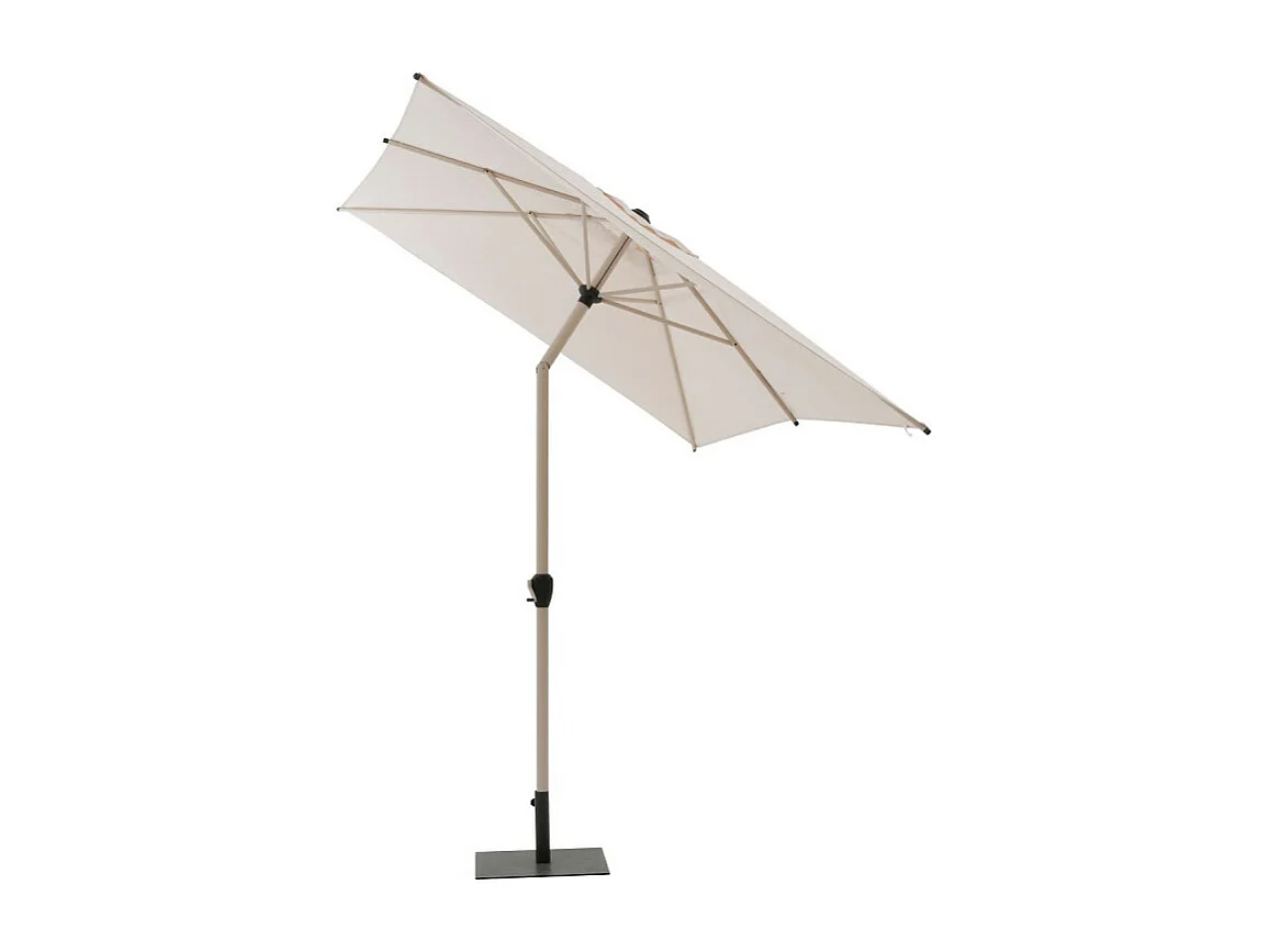 Parasol mat central 2x3 m Loompa argile / blé Hespéride