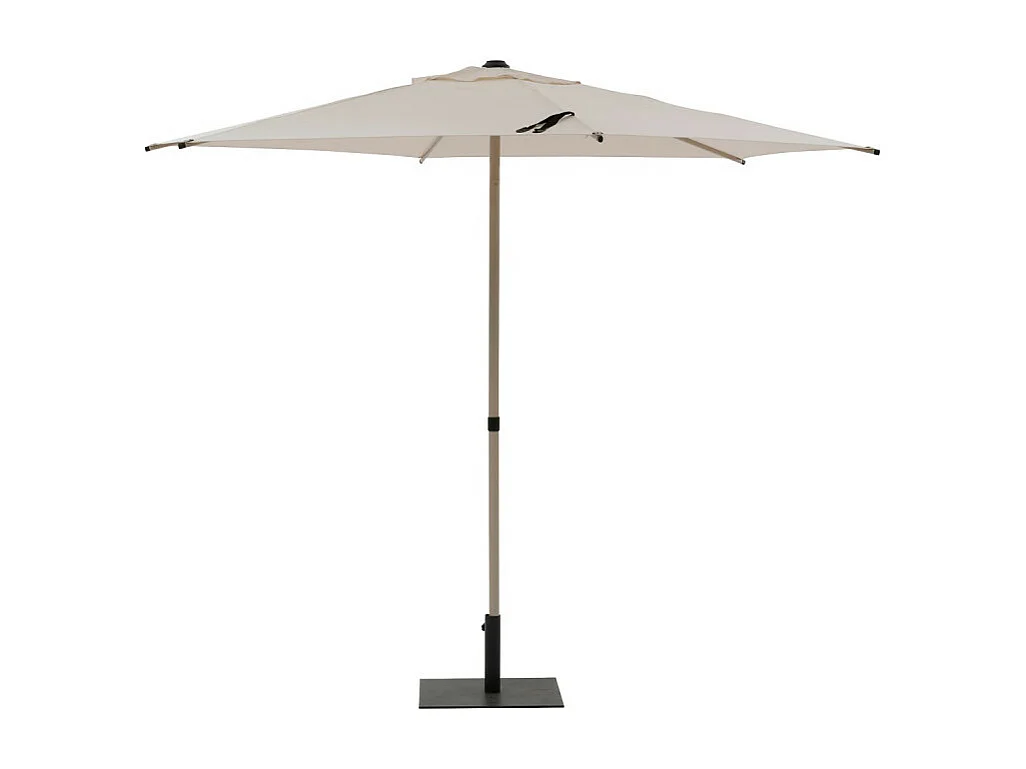 Parasol droit rond 2,7m Soya blé/argile Hespéride