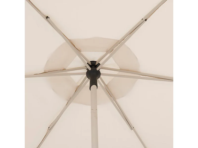 Parasol droit rond 2,7m Soya blé/argile Hespéride