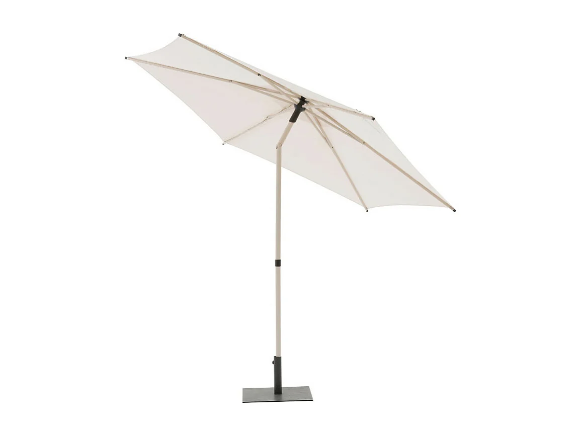 Parasol droit rond 2,7m Soya blé/argile Hespéride