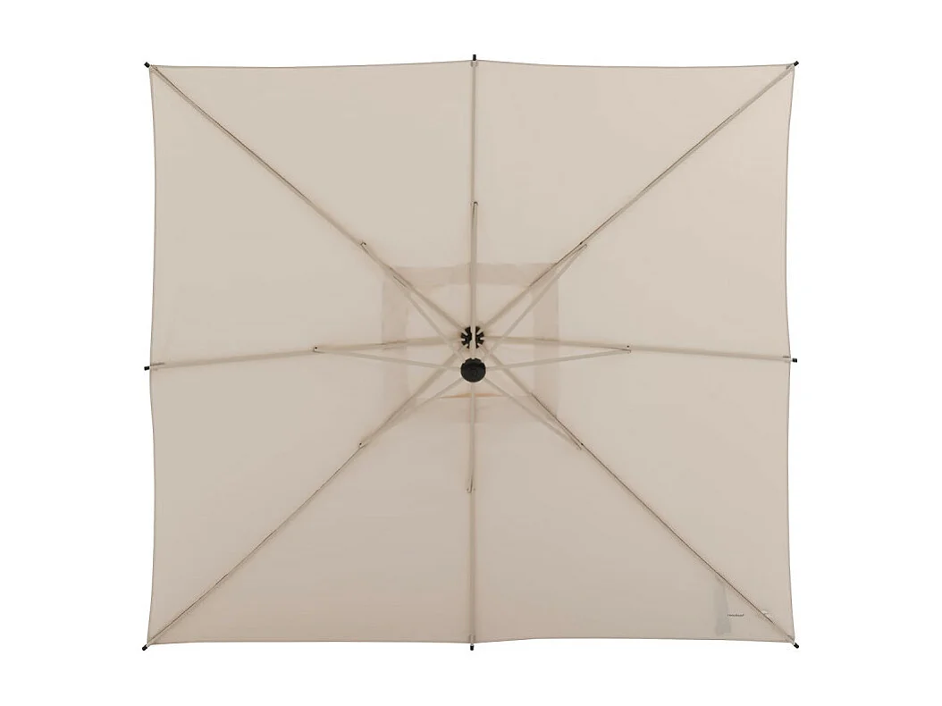 Parasol décentré carré Manoa blé/argile Hespéride