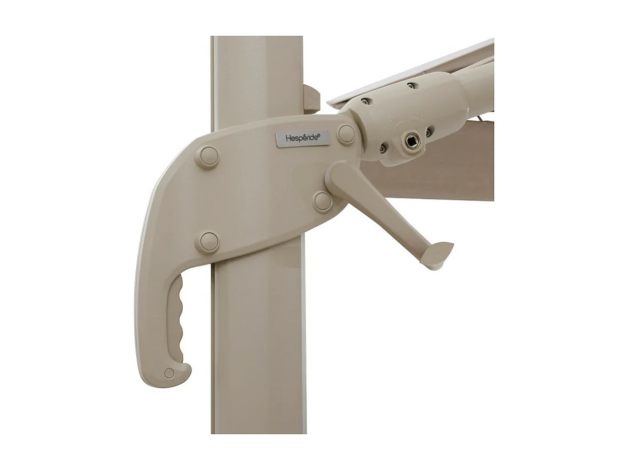 Parasol 4x3 m Melhia multi toiles oléfine lin/argile Hespéride