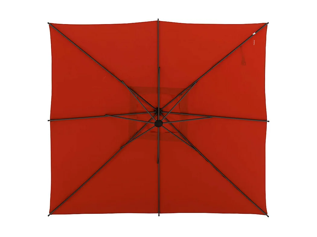 Parasol décentré carré Manoa ambre Hespéride