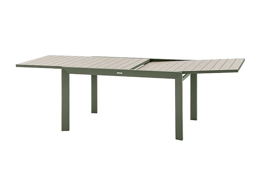 Table extensible 10 places Evasion effet bois lin/laurier Hespéride