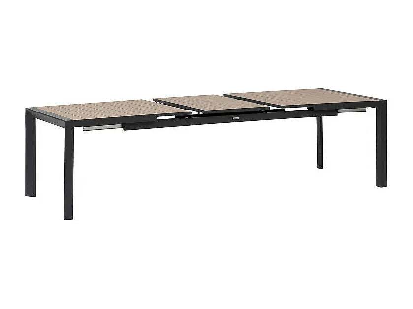 Table extensible 10p Evasion effet bois honney / graphite Hespéride