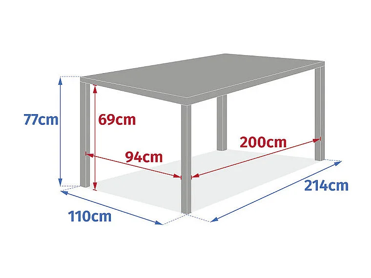 Table extensible 10p Evasion effet bois honney / graphite Hespéride