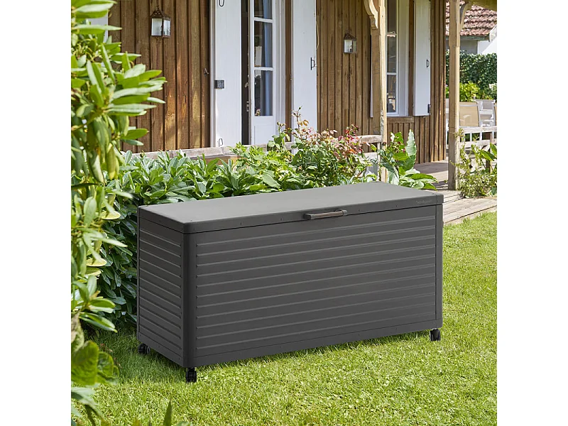 Coffre de rangement extérieur 670L Edenio graphite Hespéride