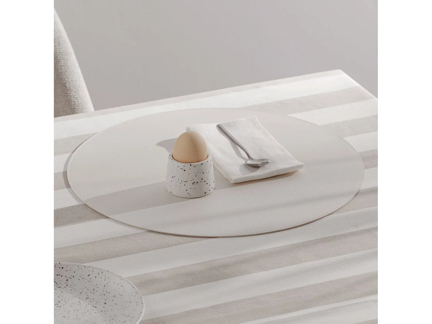 Set de Table Décoratif Mogen Écru 38 cm