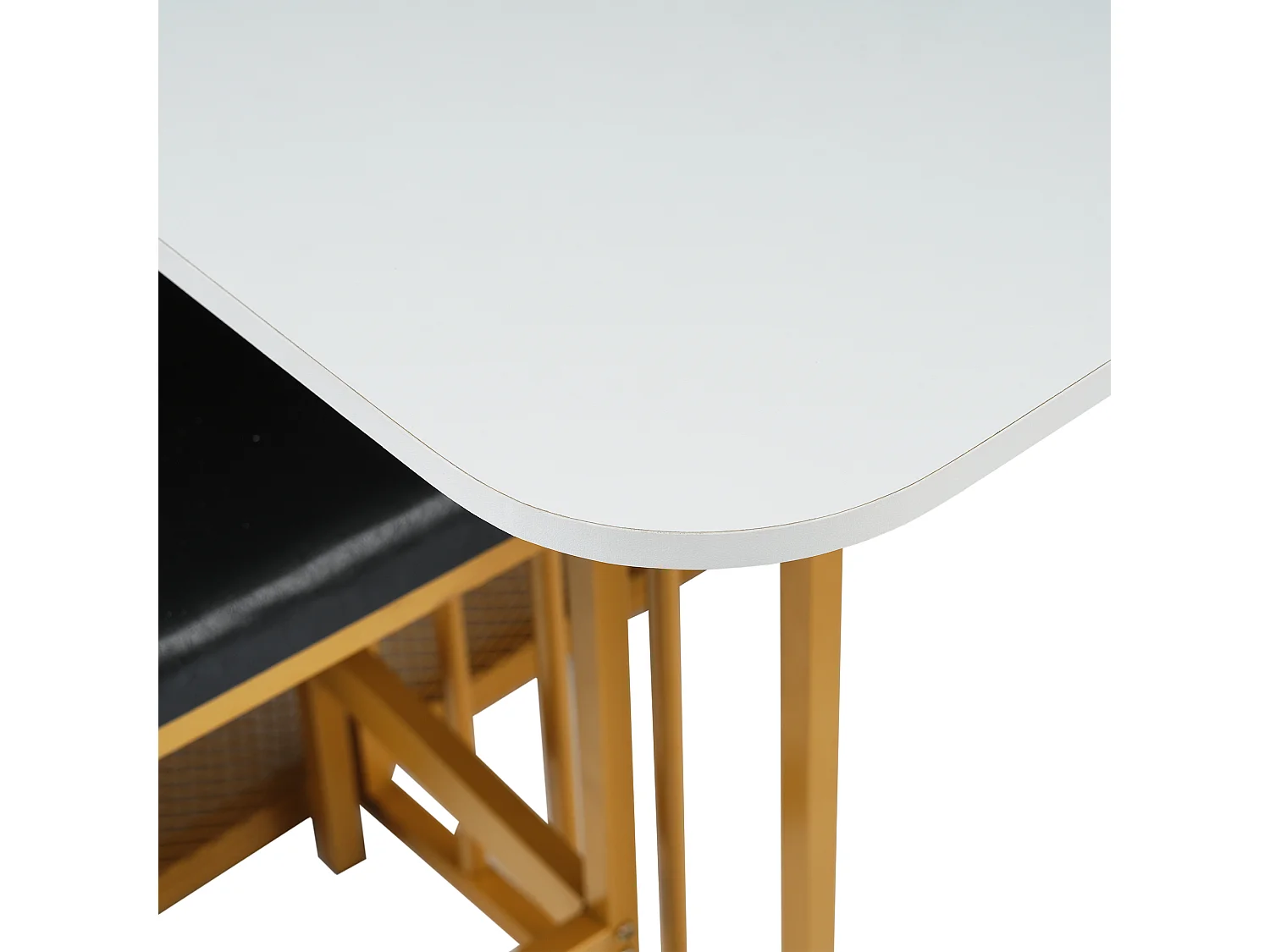 Table à Manger Pliable et Extensible avec Tiroirs, Multifonctionnelle, 3 Formes, Idéale pour Cuisine et Salon, Table en Bois Blanche