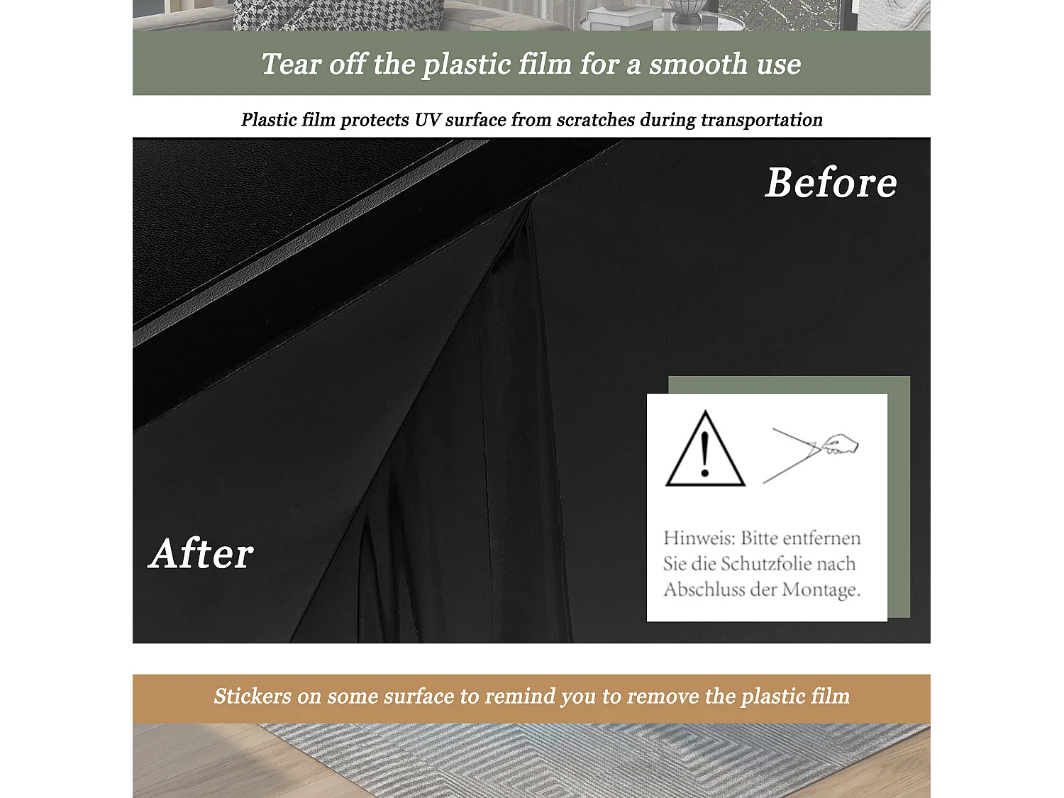 Table basse carrée noire avec éclairage LED 16 couleurs, design moderne et technologique, 70x70x36 cm