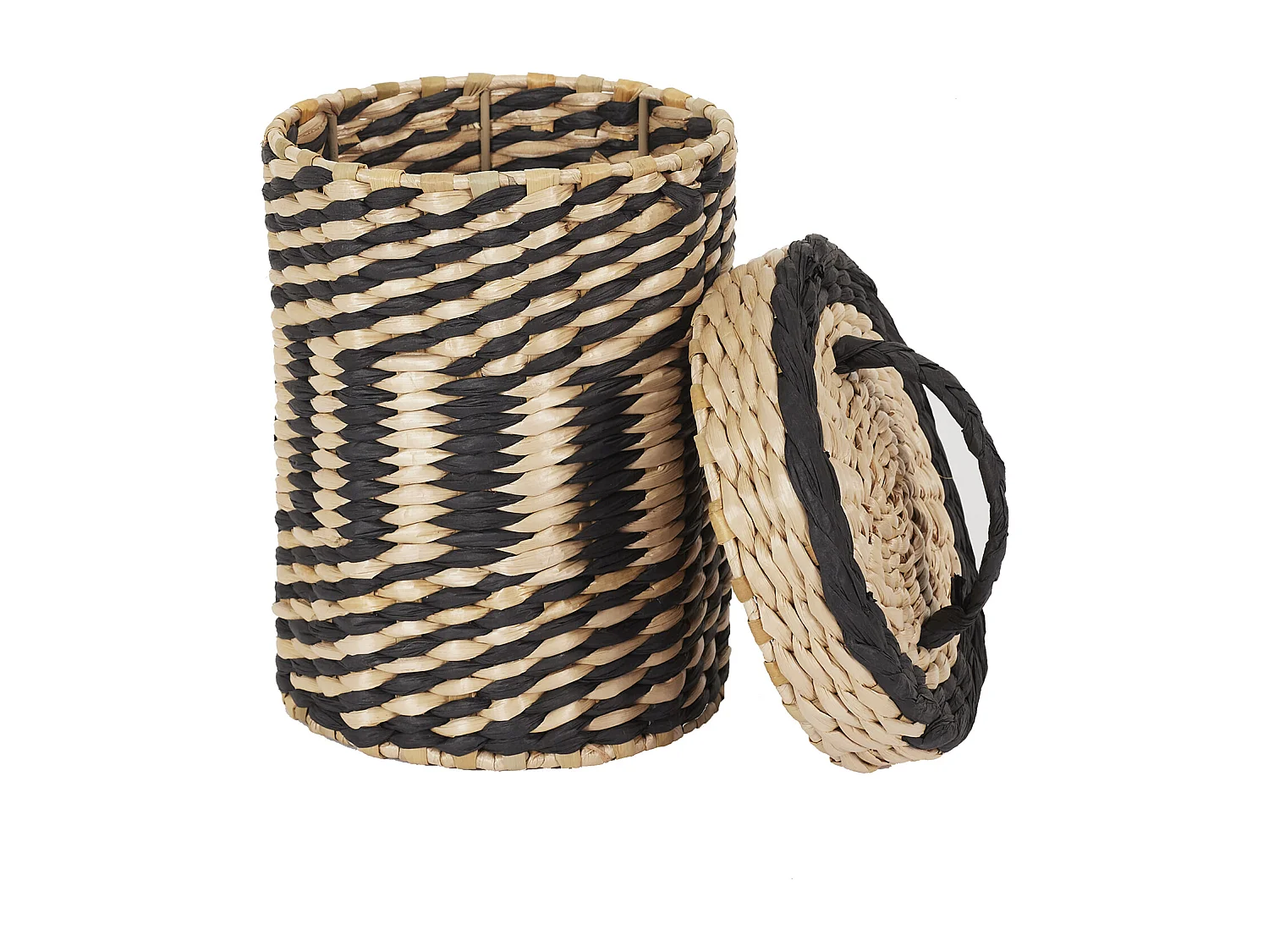 Lot de 2 Paniers de Rangement "Mirage" 27cm Noir