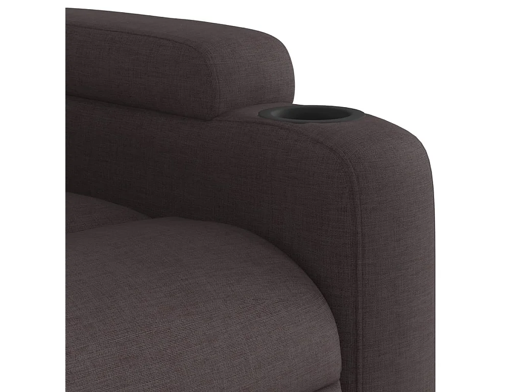 Fauteuil de massage inclinable Marron foncé Tissu