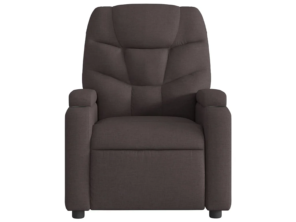Fauteuil de massage inclinable Marron foncé Tissu