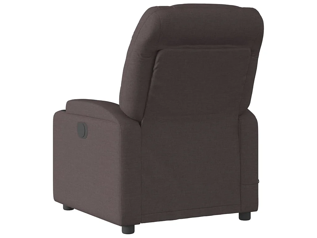 Fauteuil de massage inclinable Marron foncé Tissu