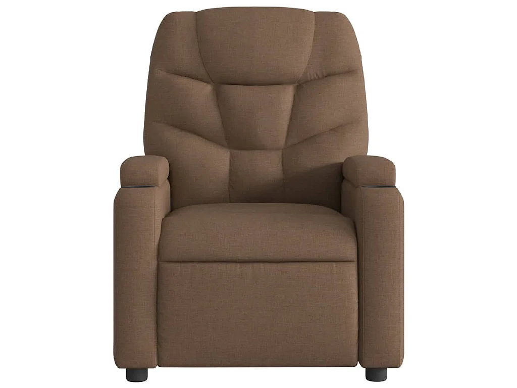 Fauteuil de massage inclinable Marron Tissu