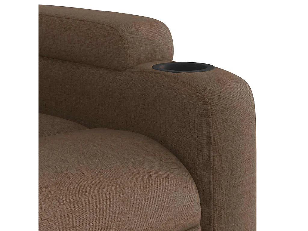 Fauteuil de massage inclinable Marron Tissu