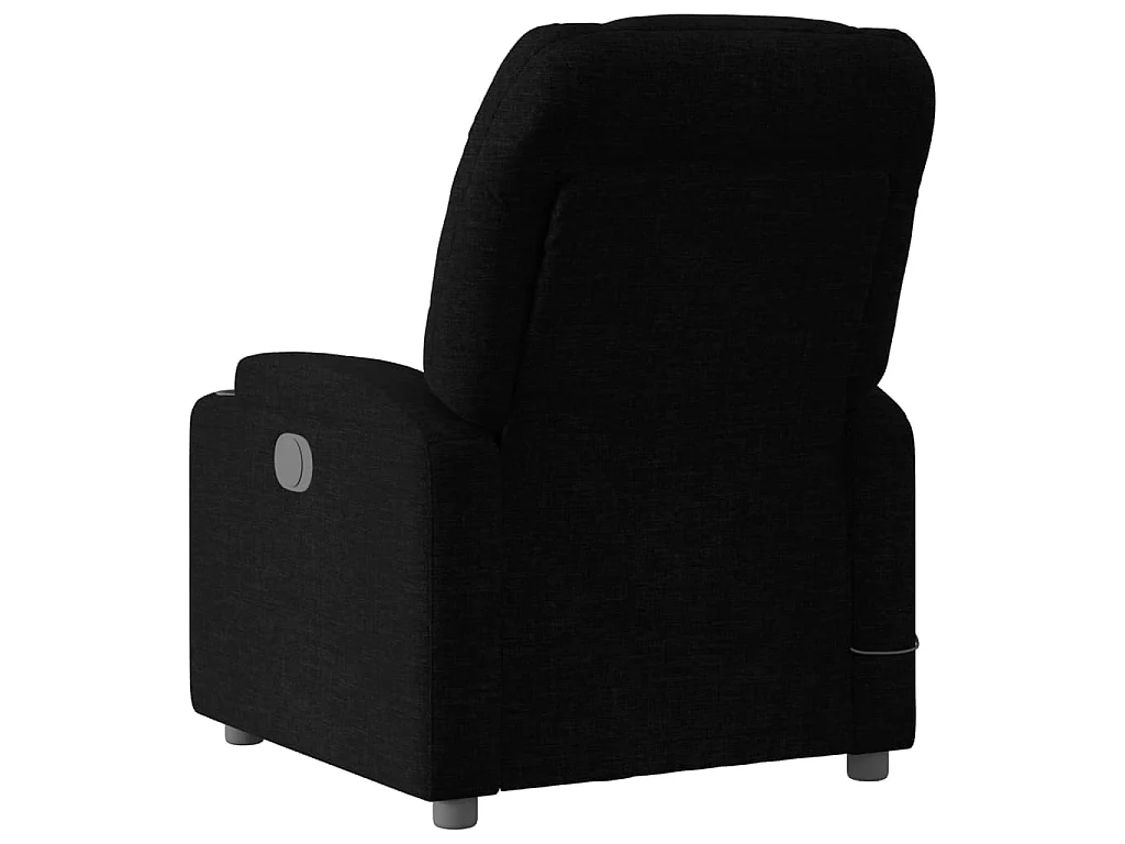 Fauteuil de massage inclinable Noir Tissu