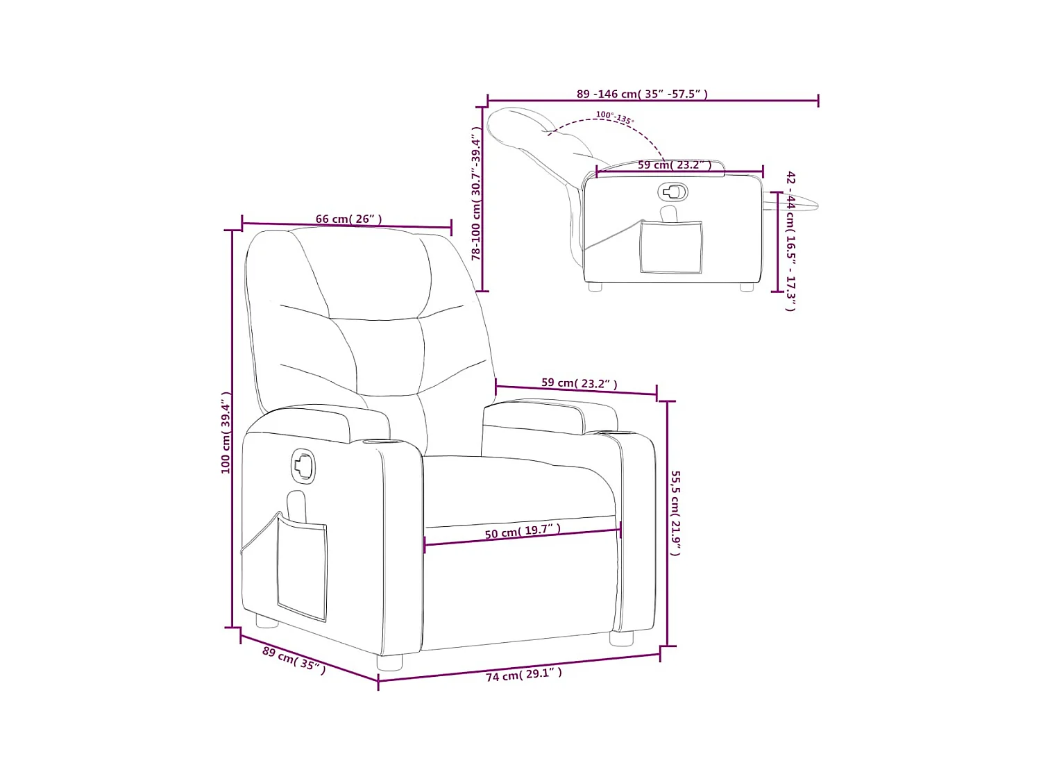 Fotel masujący z funkcją wibracji i solidną ramą, kremowa tkanina