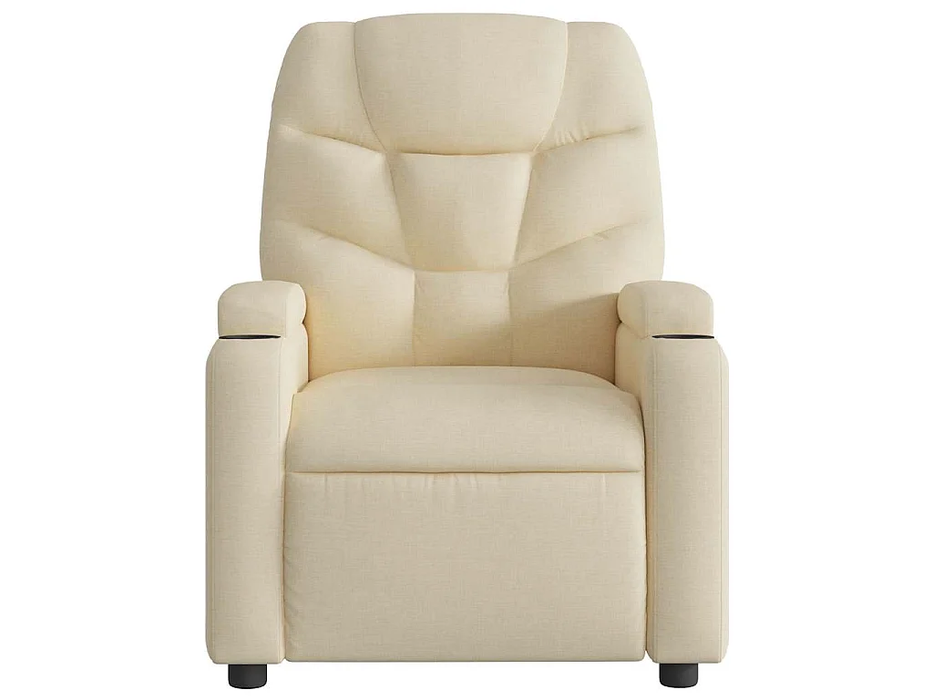 Massagestoel verstelbaar stof crèmekleurig