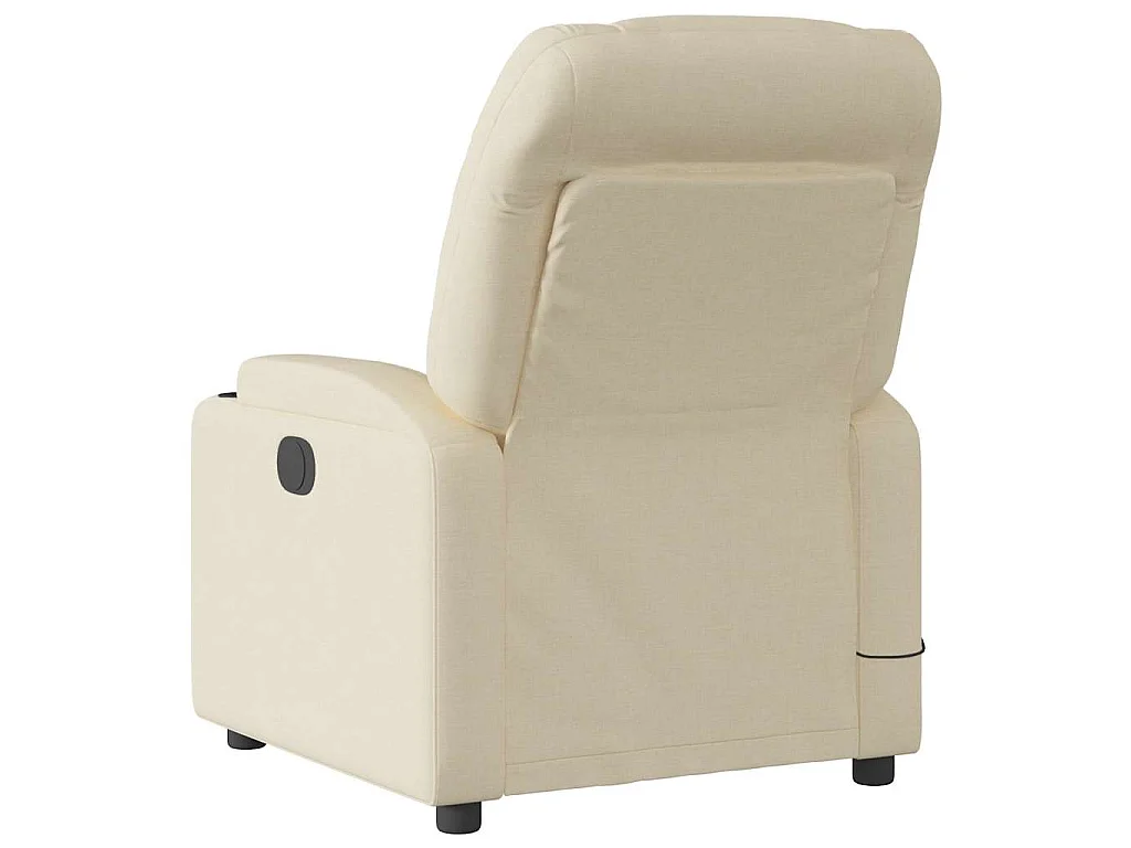 Massagestoel verstelbaar stof crèmekleurig